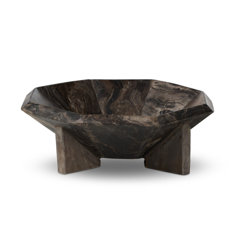 Kasa Bowl-Rocky Brown Marble
