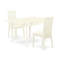 Ensemble de table de salle à manger 5 pièces comprenant une table de cuisine rectangulaire avec Dropleaf et 4 chaises en lin, blanc lin-106903016-106903017-109972846