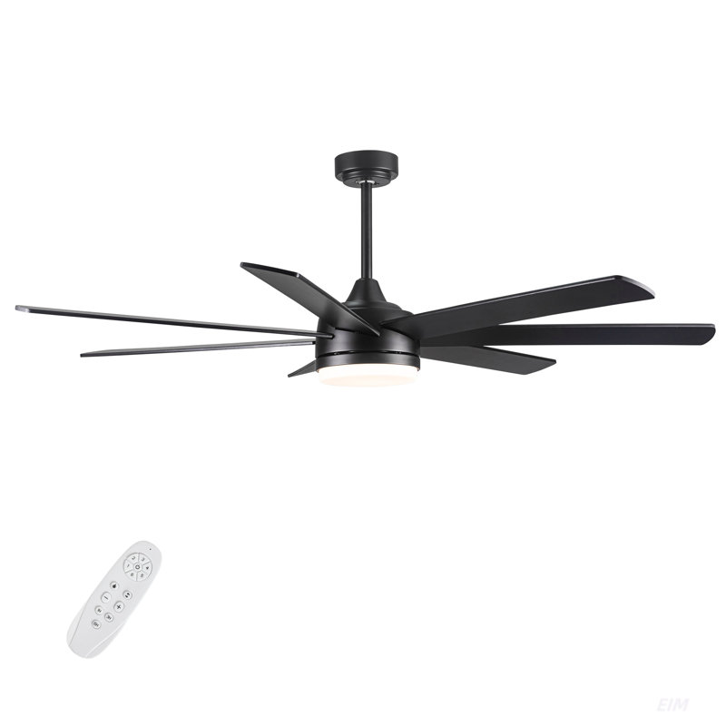 72 In Farmhouse Ceiling Fan with Plywood Blades