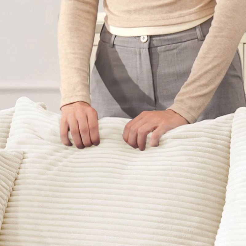 82.6" Oversized Modular Corduroy Sofa, Beige