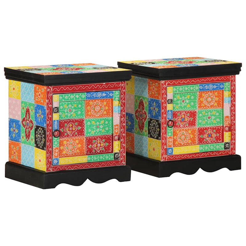 40cm W Solid + Manufactured Wood Bedside Table