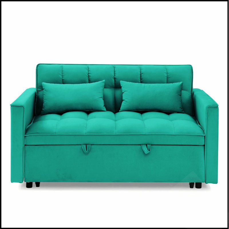 Versatile Foldable Sofa Bed with Adjustable Back for Ultimate Comfort and Space Efficiency, Antique Green