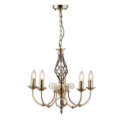 Bratton 5-Light Twist Candle Style Chandelier