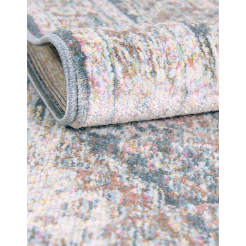 Folmar Oriental Gray Area Rug, Rectangle 6' x 9'