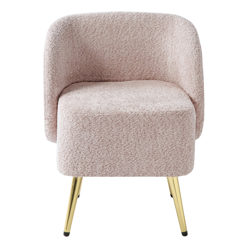 Chyenne Vanity Chair, Dusty Rose Polyester Blend