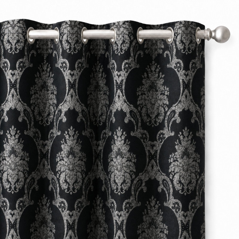 Textured Faux Silk | Katherine Fabric_KATHERINE, Black
