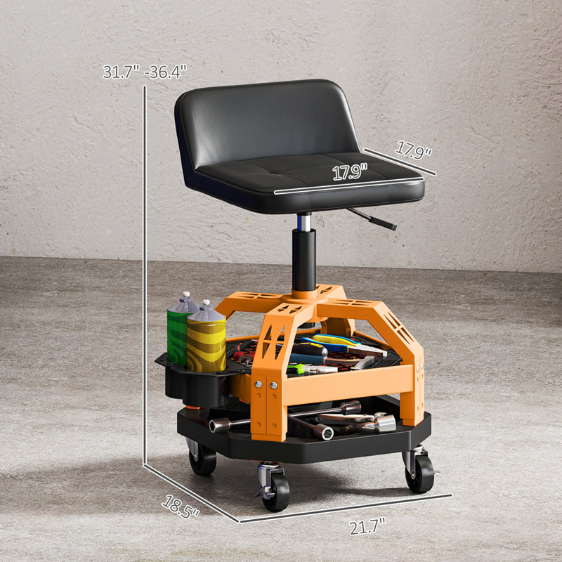 Adjustable Height Ergonomic Stool with Wheels
