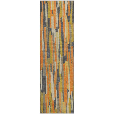 Premium Machine Washable Elize AMF1314 Stripes Rug