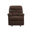 Fauteuil inclinable et oscillant en microfibre chocolat-1757479847