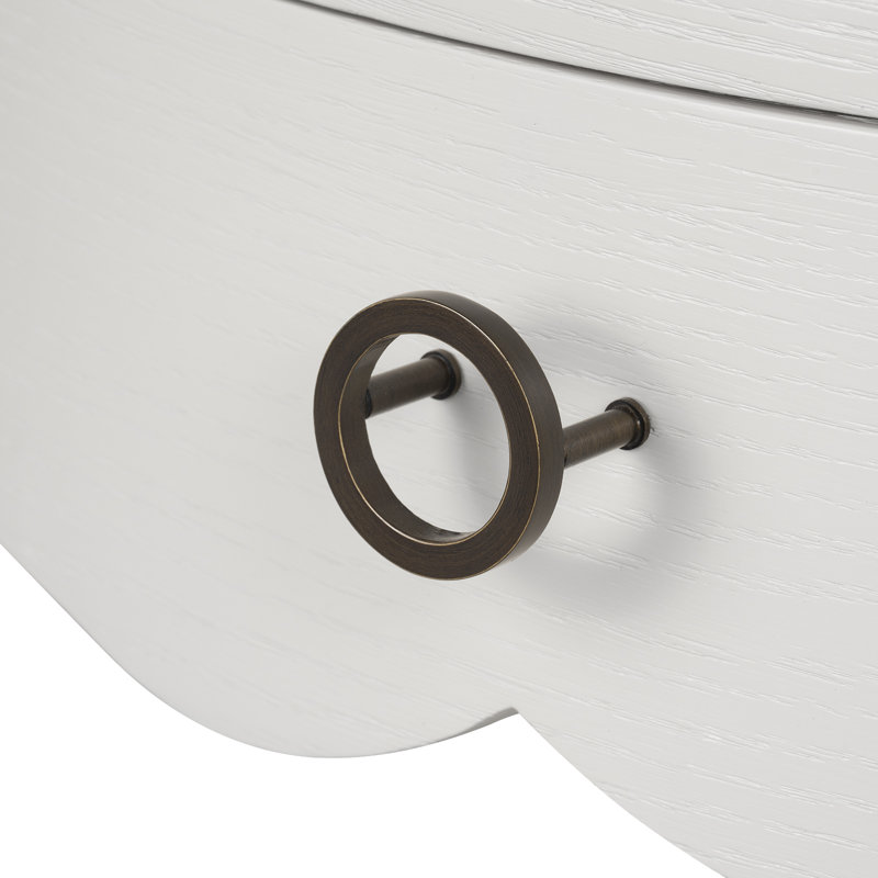 Scarlett 1-Drawer End Table, Glazed Whisper White