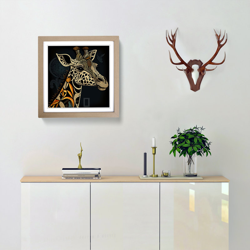 Single Picture Frame Print on Wood, Oak