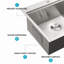 Drop Kitchen Sink, Kitchen Sink Stainless Steel 16 Gauge Workstation Sink Drop-In Topmount Single Bowl Kitchen Sink