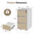 Okeysen 12.6" Slim 3-Drawer Mobile File Cabinet
