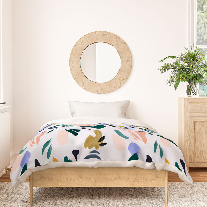 Ensemble de housse de couette Terrazzo Brushstrokes, Housse de couette double