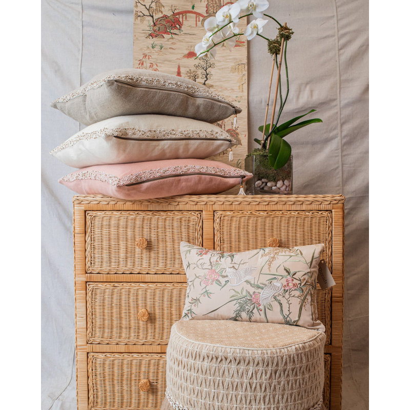 Coastal Breeze Serafina Pillow Cover & Insert, Blush
