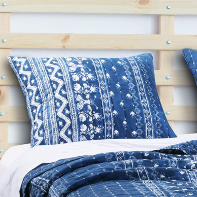 Greenland Home Fasions Embry Indigo King Sham, 20x36