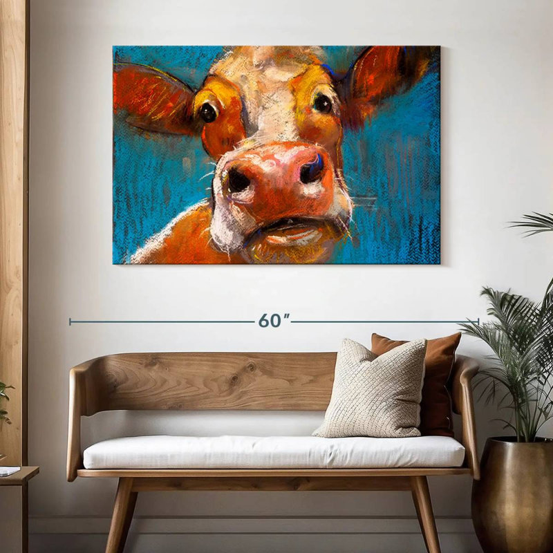 Brampt Yellow Cow, 32" H x 48" W