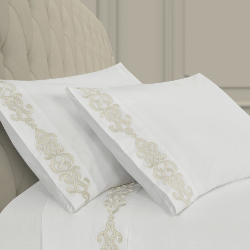 Paire de taies d'oreiller Imperial, Ivoire, Standard