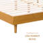  Base de lit en bois massif Fly sans tête de lit et lattes silencieuses, capacité de 1000 lb-302114343-302114361