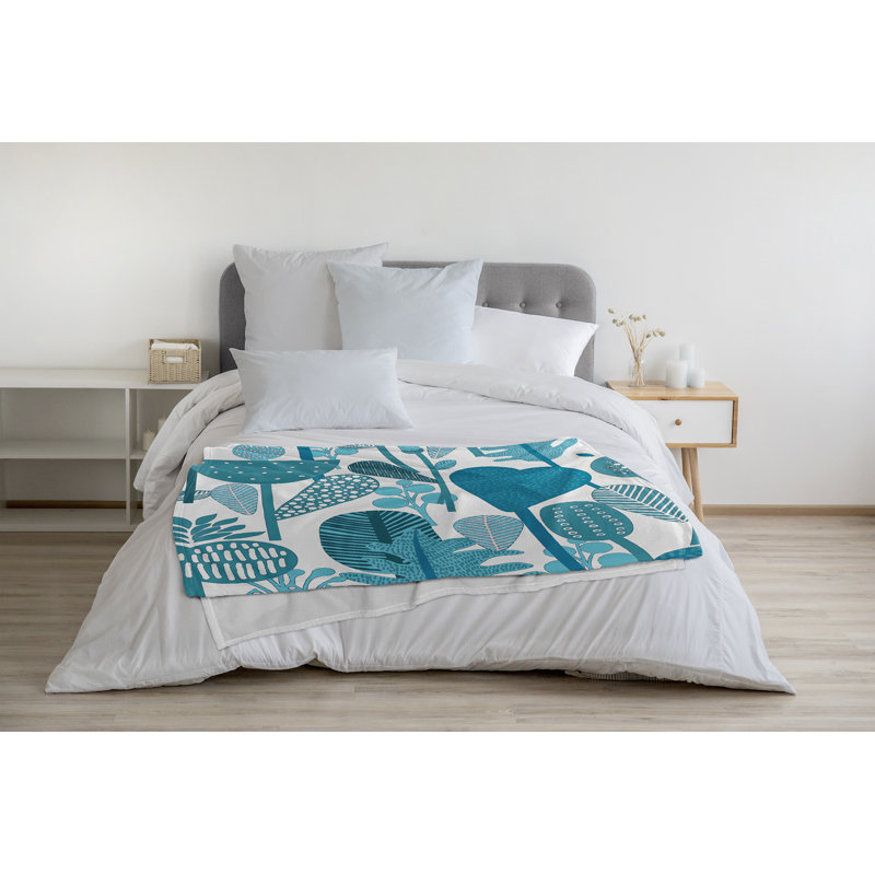 Fleece Throw Blanket, Explorer Blue, 60" W x 80" L