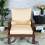 Chaise d'appoint en bois durable, structure en acacia, style extérieur moderne