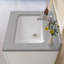Évier de meuble-lavabo simple central 42 po x P 22 po avec dosseret de 4 po en marbre gris-122282471