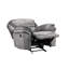Canapé 3 pièces Arisa, causeuse, ensemble de fauteuil inclinable manuel, similicuir gris