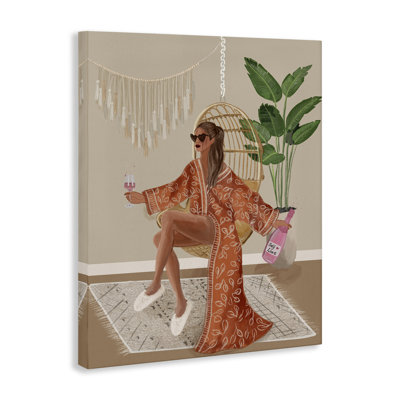 «Boho Glam Girl», art mural sur toile par Chen Alyesh