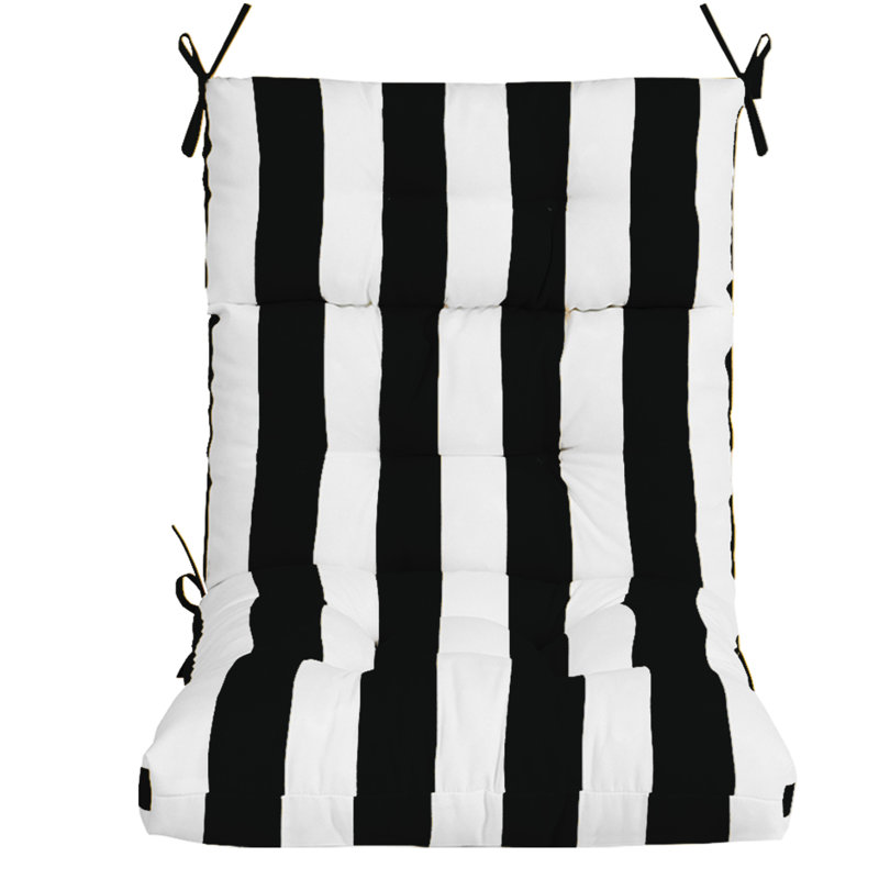 2Ps Waterproof High-Back Chair Cushion With Non-Slip Belt, Broken Foam And Cotton Filling, Suitable For Indoor/Outdoor Garden Furniture.