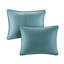 Literie réversible très grand / très grand bleu sarcelle - Literie réversible en microfibre et coton-119105593-119105586