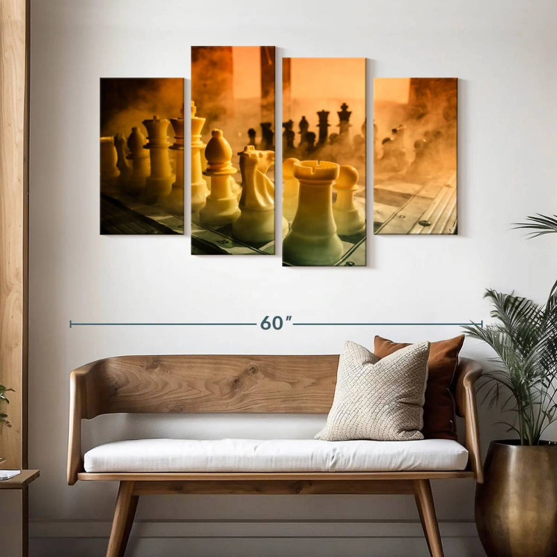 Senne Hazy Chess Game, 32" H x 52" W