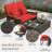 Berrera Rectangle Wicker Patio Daybed with Cushions-590592324