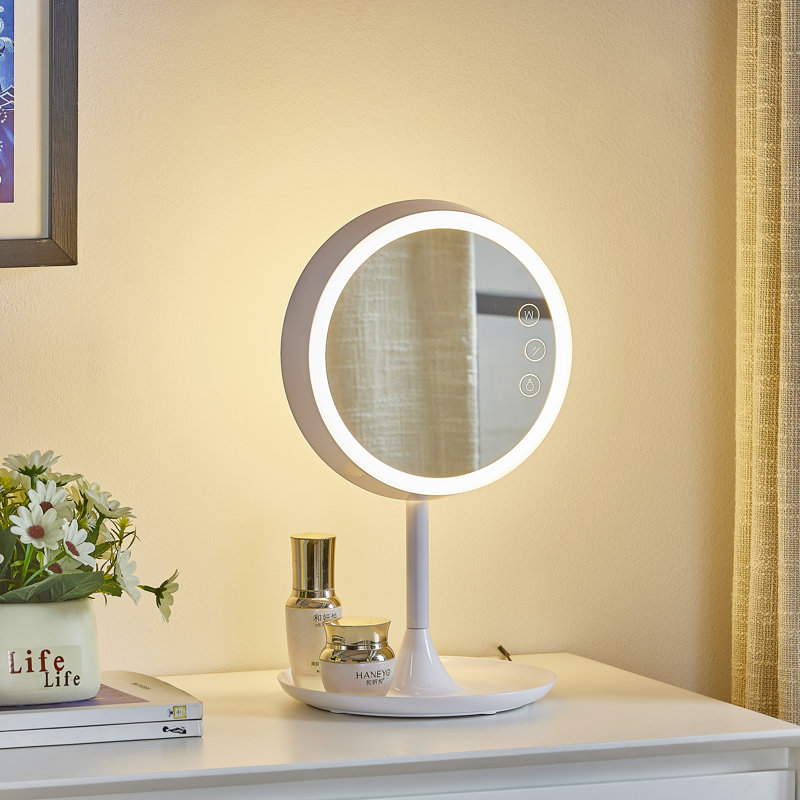 LED 12.5” Desk Lamp  with Touch Control & Lighted Mirror