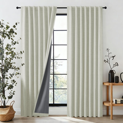 Rideaux occultants et isolants 100% isolants et isolants avec passe-tringle pour chambre à coucher (ensemble de 2)