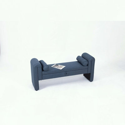 Velvet Storage Bench for Two