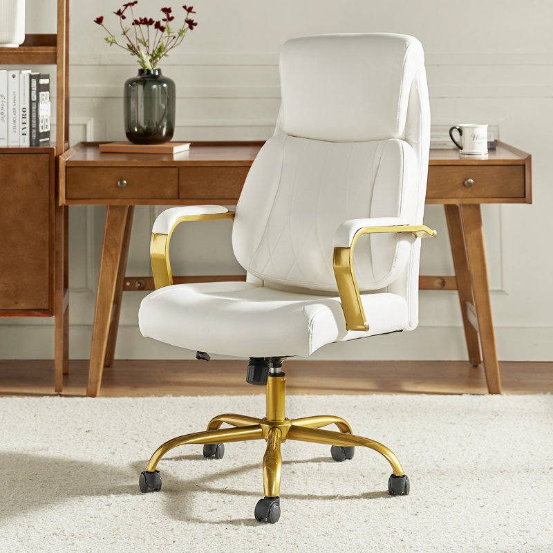 Fauteuil de direction ergonomique et inclinable Sofiane, Ivoire