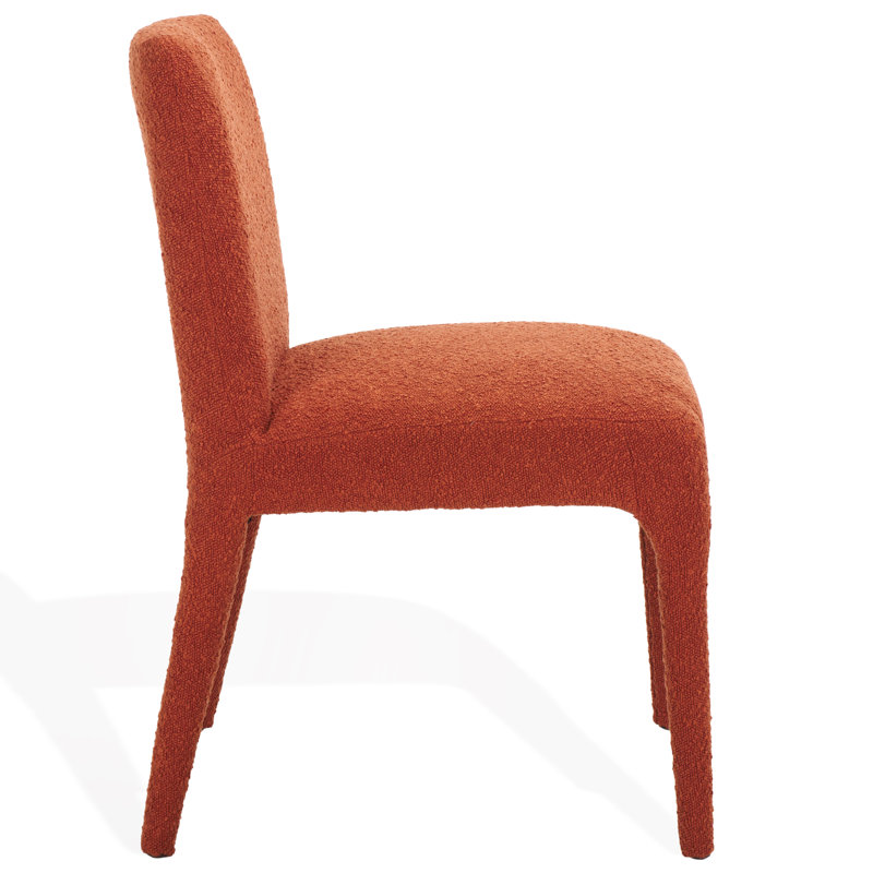 Derrick Upholstered Dining Chair, Rust Orange