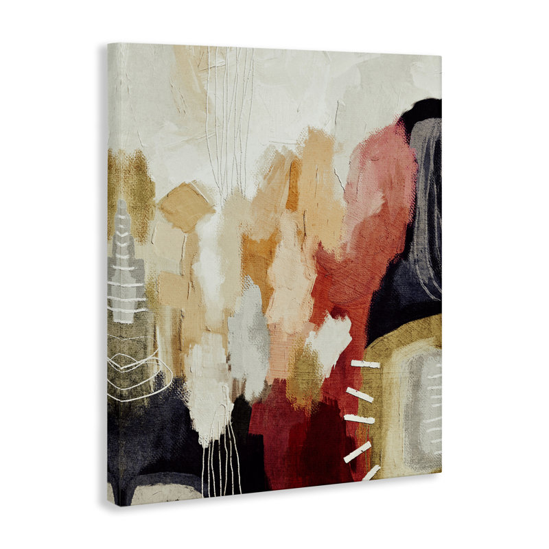 Abstrait art mural sur toile flottant abstrait sud-ouest par Lisa Nohren, H 48 po x l 36 po