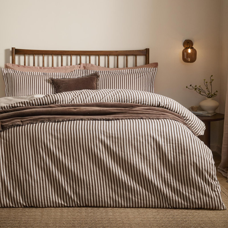 Hebden Stripe 100% Cotton Duvet Cover Set