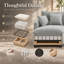 Upholstered 148 " Chenille L-Shaped Sectional with Ottoman-111647556