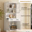 Très grande armoire vitrine 78,7 po avec buffet et huche de style campagne moderne avec tiroirs de rangement pour la cuisine, la salle à manger et le bureau personnel