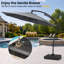  Parasol extérieur en porte-à-faux 128 po, base lestée incluse-972414708