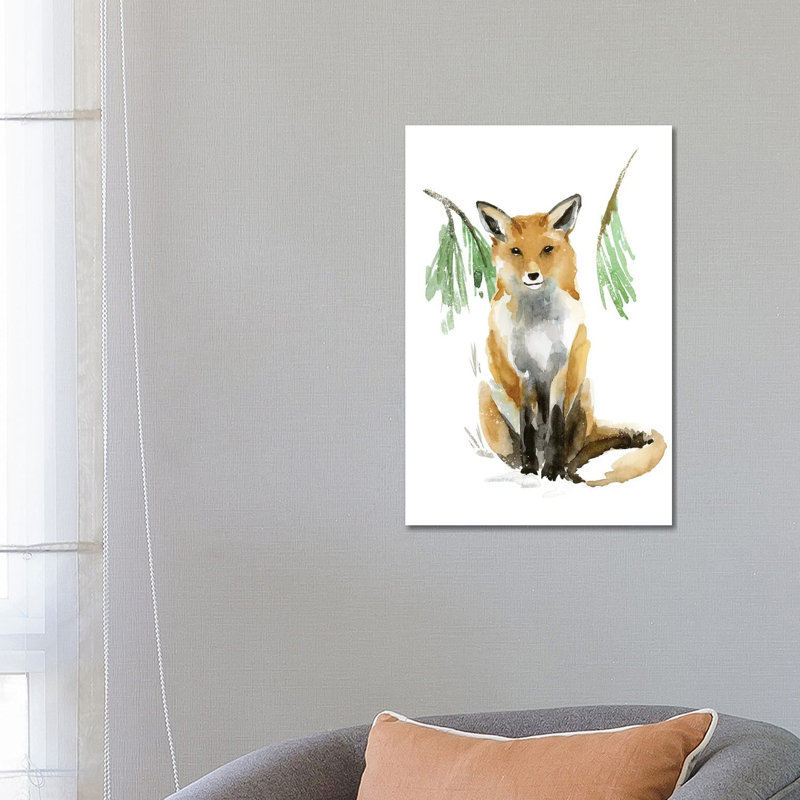 Snowy Fox I 1 Piece Wrapped Canvas Wall Art, 66.04 cm H x 45.72 cm W x 1.91 cm D