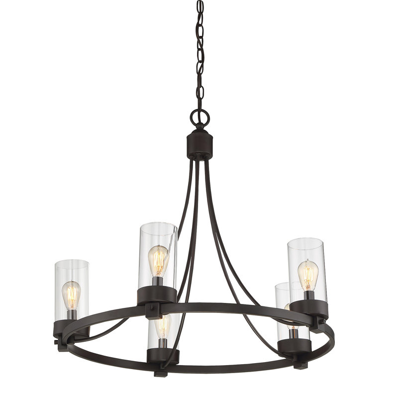 Laurie 5-Light Chandelier, Bronze huilé