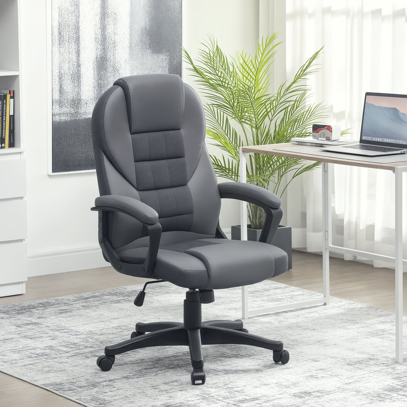 17 Stories Redell Executive Chair, Charcoal Grey