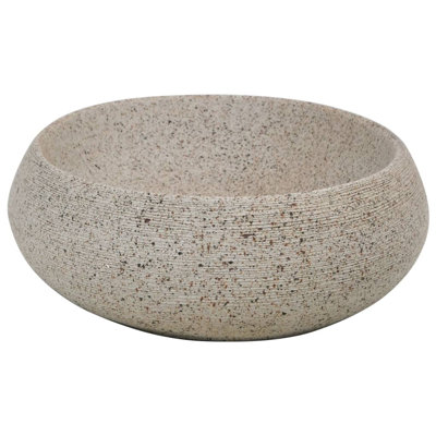 Metro Lane Brissette 59mm L x 40mm W Beige Ceramic Oval Sink