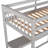 Twin Size Loft Bed In Gray With Storage Desk And Shelves - Solid Wood For Comfortable Sleep Under Construction Of Bedroom Efficiency Space Saving-538144897