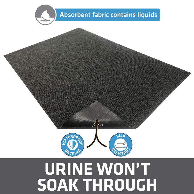 Jumbo Dark Grey Plush Cat Litter Trapping Mat