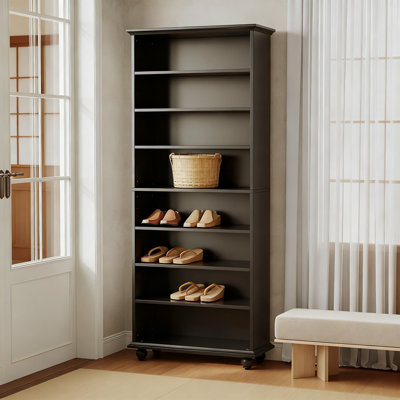 Armoire à chaussures à 8 niveaux avec éclairage à DEL et tablettes réglables, rangement pour chaussures autoportant pouvant contenir jusqu'à 26 paires de chaussures