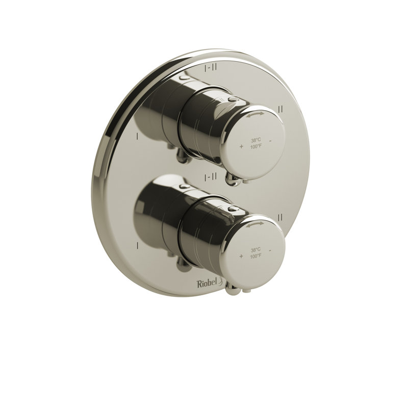 Garniture thermo-équilibrée 3/4 po Retro ™ avec jusqu'à 6 fonctions, Nickel poli